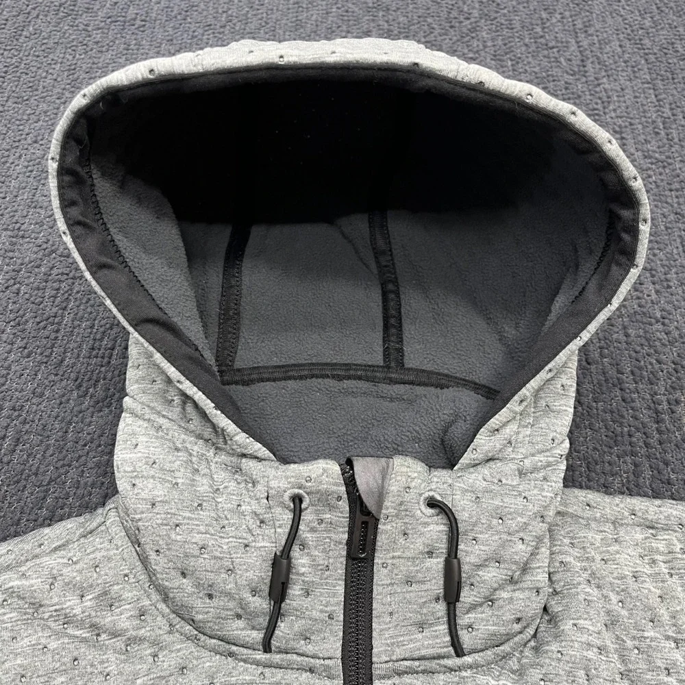 Adidas DayBreaker Climaheat Full‎ Zip Hoodie Grey Quilted Performance Jacket S